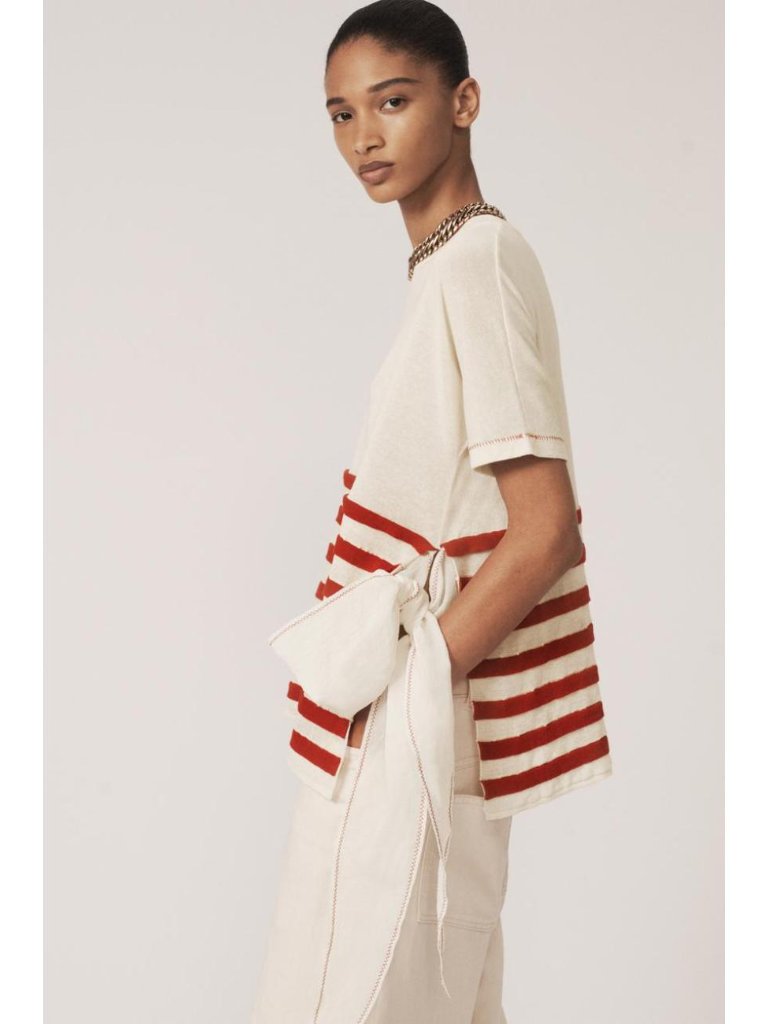 Zara Asymmetric Striped Knit Top - The Item Zara Woman